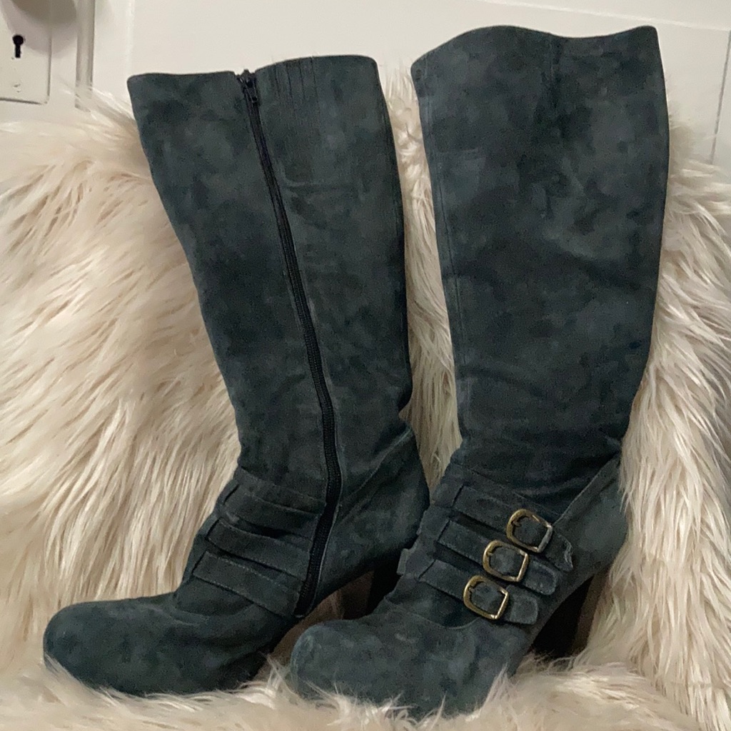 Staccato Suade High Heel Knee Boots Sz 39"